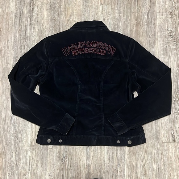 Harley Davidson Black Corduroy Jacket - Picture 10 of 15